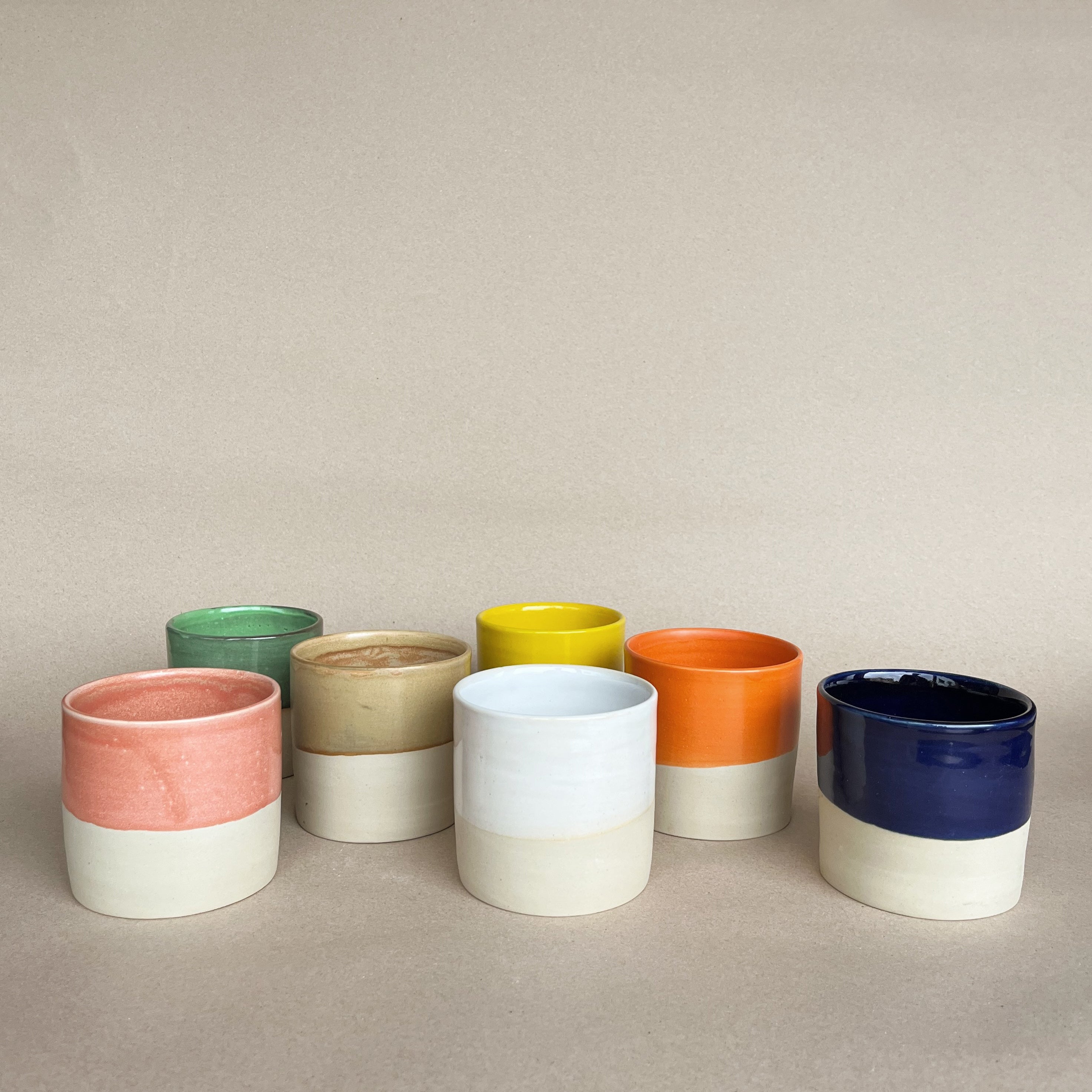 handmade ceramic cup all colors