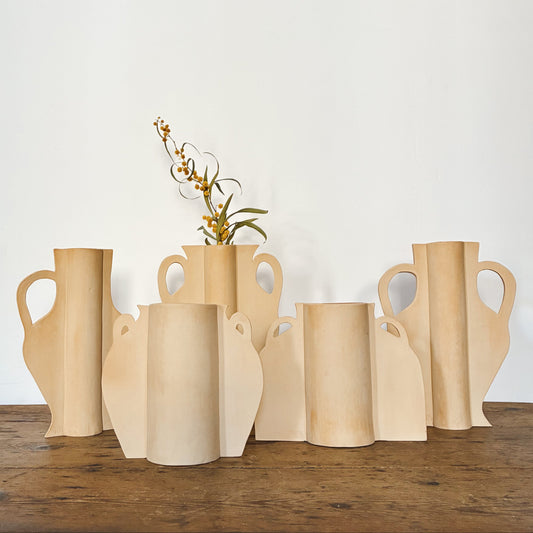 Handmade ceramic vases Herència collection inspired by Mallorcan pottery